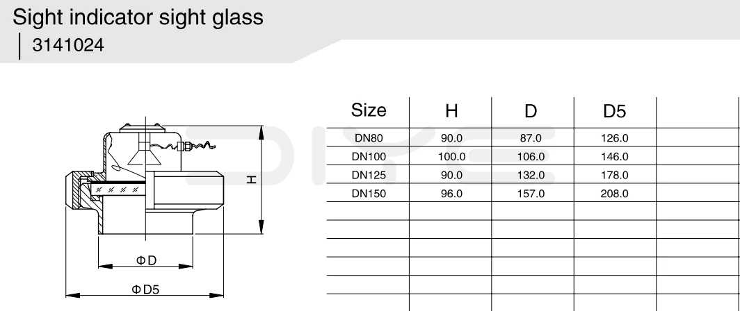 Stainless Steel Sanitary Sight Glasses